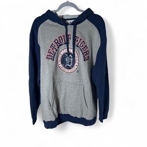 Detroit Tigers grey & navy hoodie Size XL #MLB #baseball